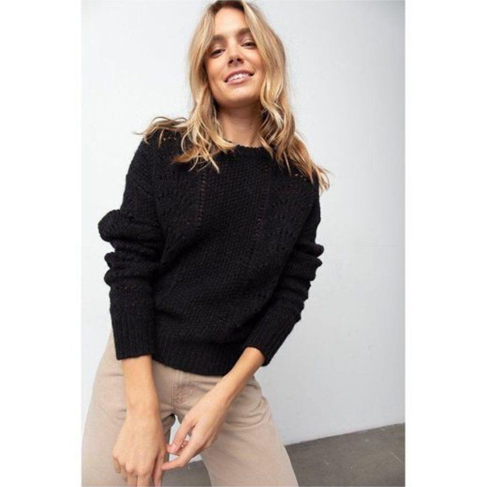 Rails Mara Sweater size Large in Black - NEW NWT - image 2